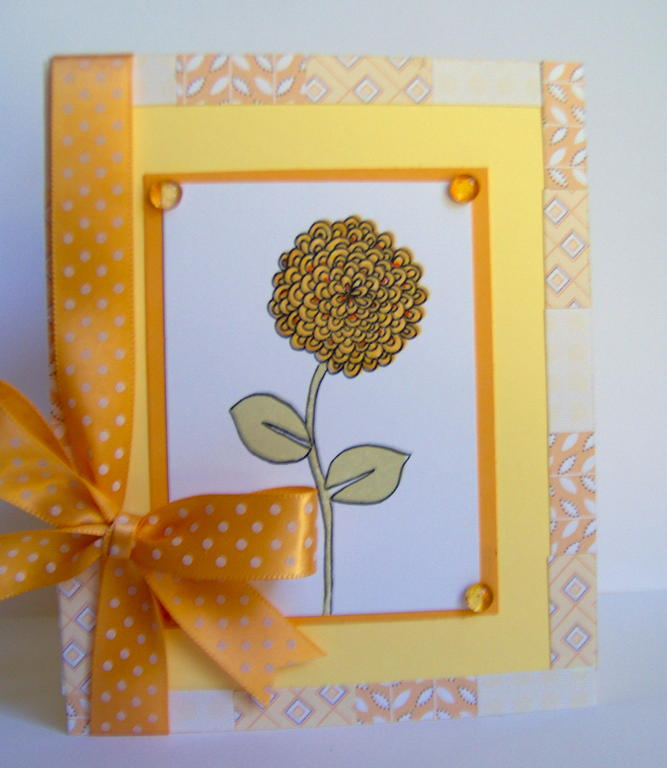 This is the card I made for the April blog hop.  I never did decide on a sentiment for the...