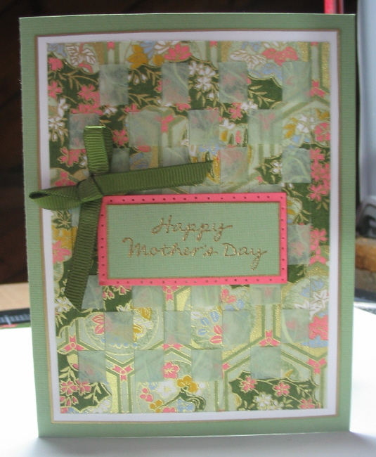This card has no PTI products, just wanted to show you where I went first.  Cutting the slits is...