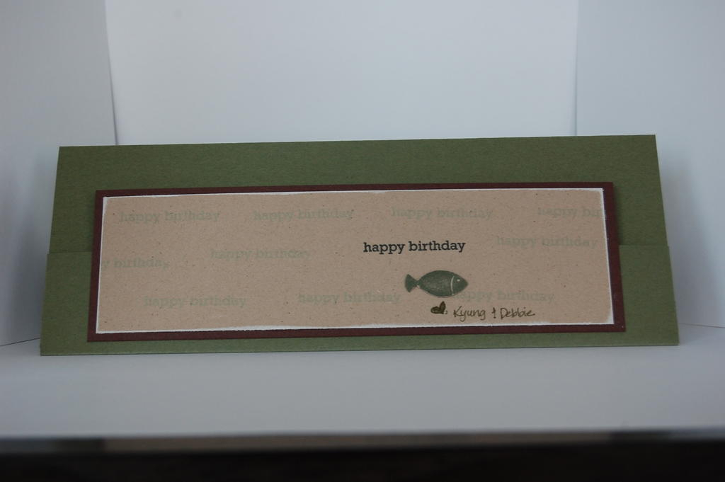 Pond Life, Birthday Fishes inside money pocket; Details at www.DPKCreations.blogspot.com....
