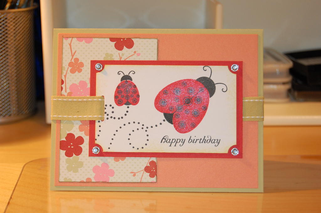 Birthday Card; took the sketch from Taylored Expressions Cupcake Challenge 12<br />
Stamps: PTI...