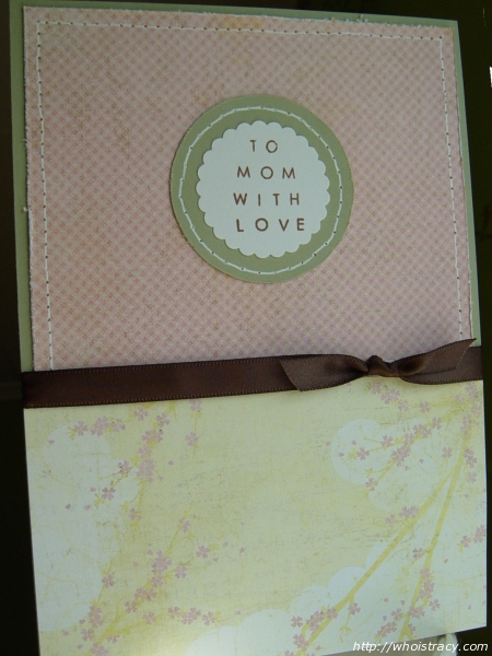 Simple Mother&#039;s Day card utilizing Simple Alphabet for the sentiment. DP is from Basic...