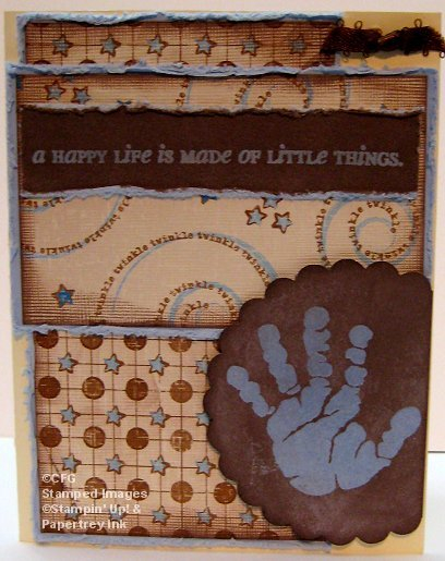 Sentiment accross the top from the Little Lady Stamp Set