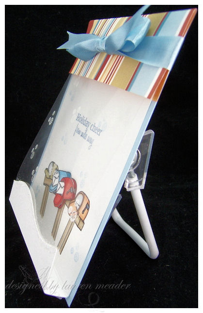 Holiday Greetings from miles away!<br />
<br />
Stamps-Mailbox Greetings<br />
Cardstock-PTI...