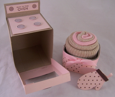 Bun OUT of the oven box favor<br />
<br />
Stamps-Favor It Baby, Father Knows best (circle...