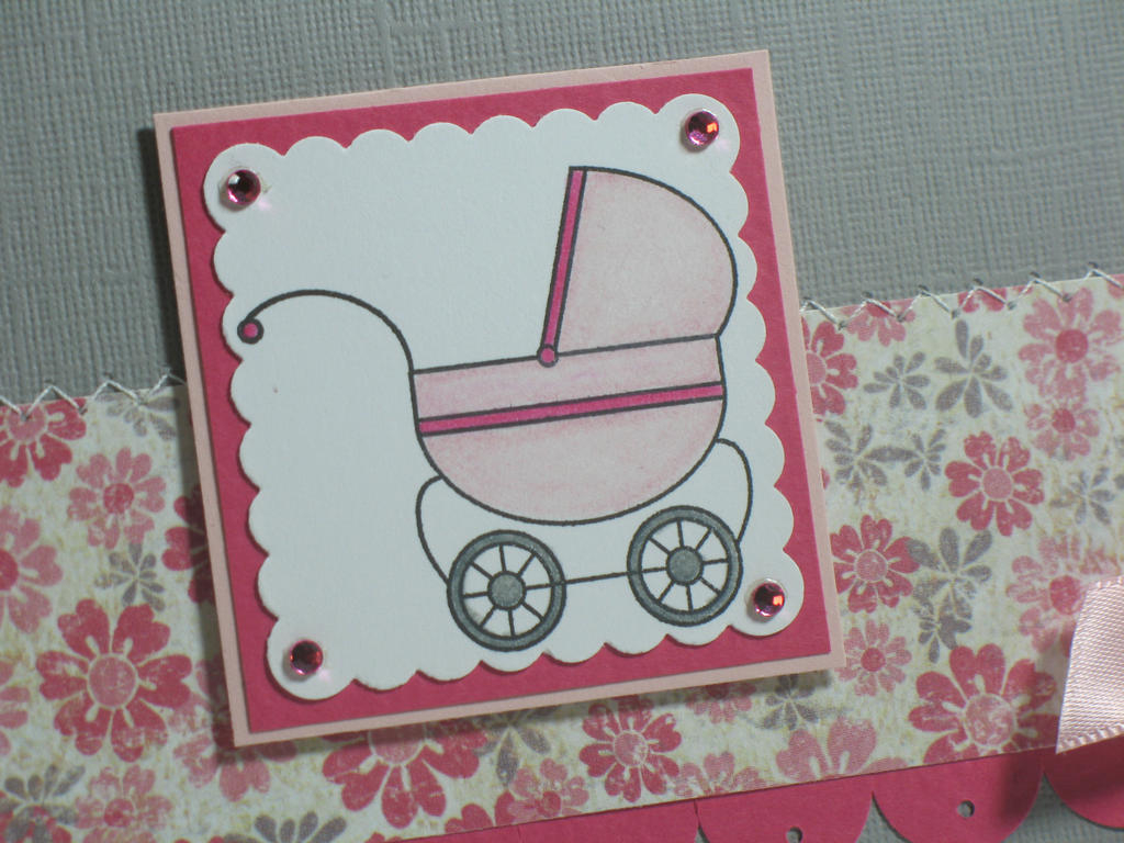 Baby Carriage Card<br />
Stamps:  Bitty Baby Blessings (PTI)<br />
Cardstock:  Going Gray...
