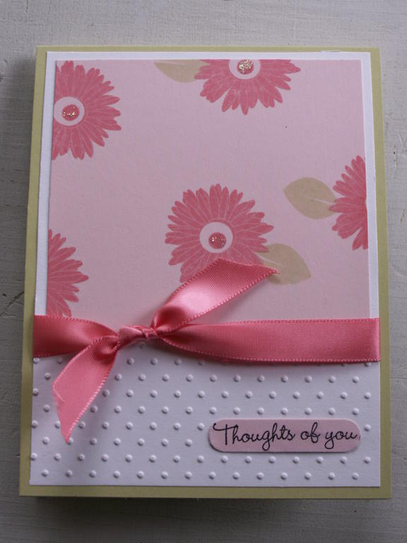 Thoughts of you handstamped paper