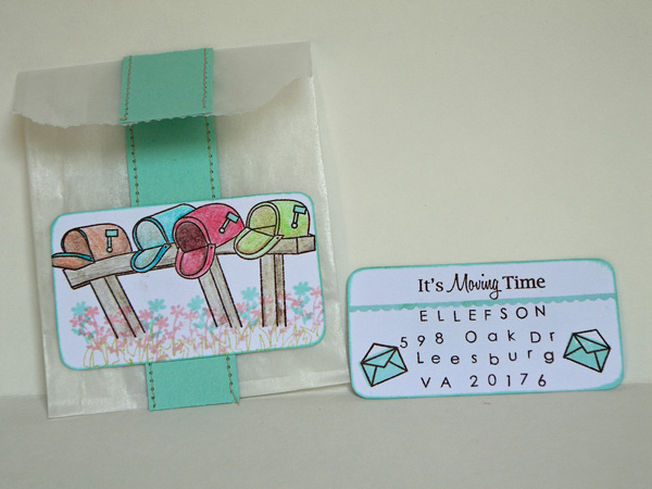 Project Title:  Itâ€™s Moving Time Address Magnet<br />
Stamps: Mailbox Greetings, Simple...