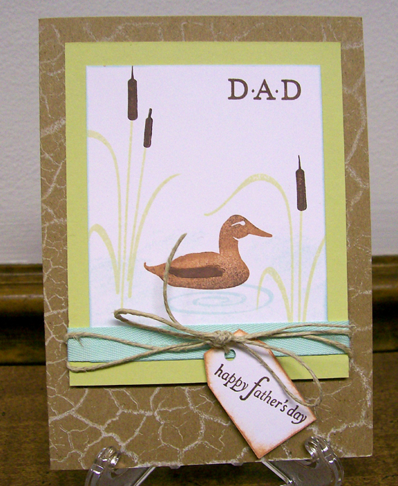 PTI products used:  Pond Life, Aqua Mist ink/cardstock, Spring Moss ink/cardstock.<br />
<br />...