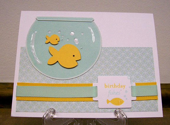 PTI products used:  Pond Life, Aqua Mist cardstock, ink &amp; twill tape, Summer Sunrise...