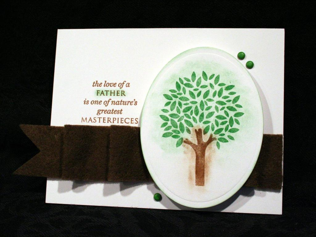 The tree is stamped with Versamark and chalk was applied.<br />
The felt is pleated. I used...
