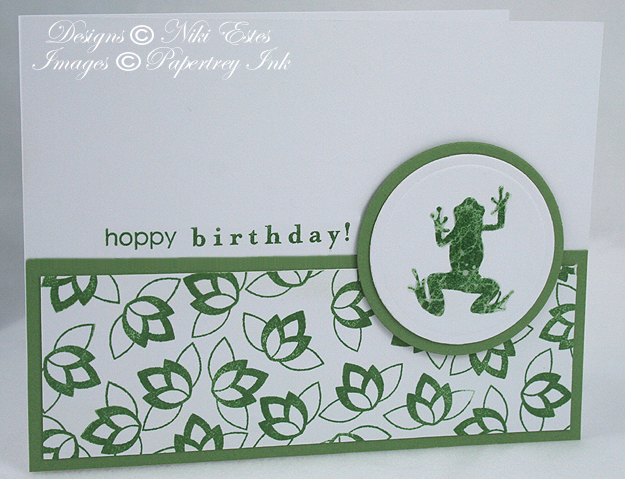 I inked my stamp up and then stamped onto a sponge before stamping on my paper.  This gave me...