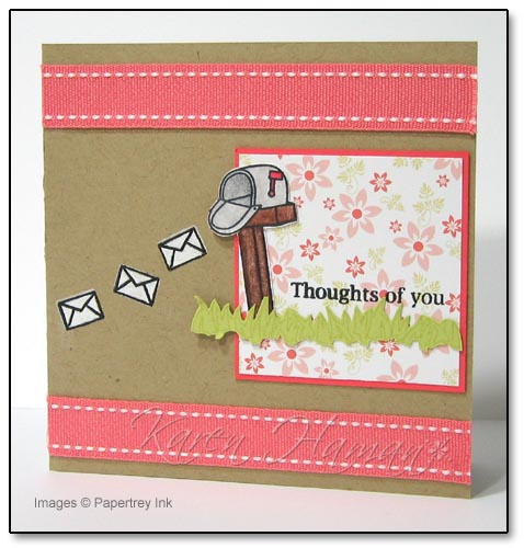 Supplies:  <br />
stamps:  Mailbox Greetings (PTI)<br />
ink: Palette Noir, Spring Moss (PTI),...
