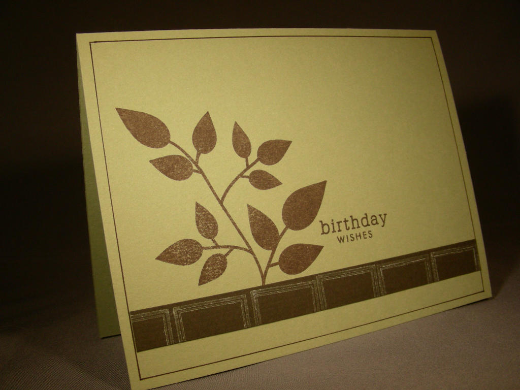 This card was inspired by a picture over at SCS - it had lots of green and brown....I loved it!!...