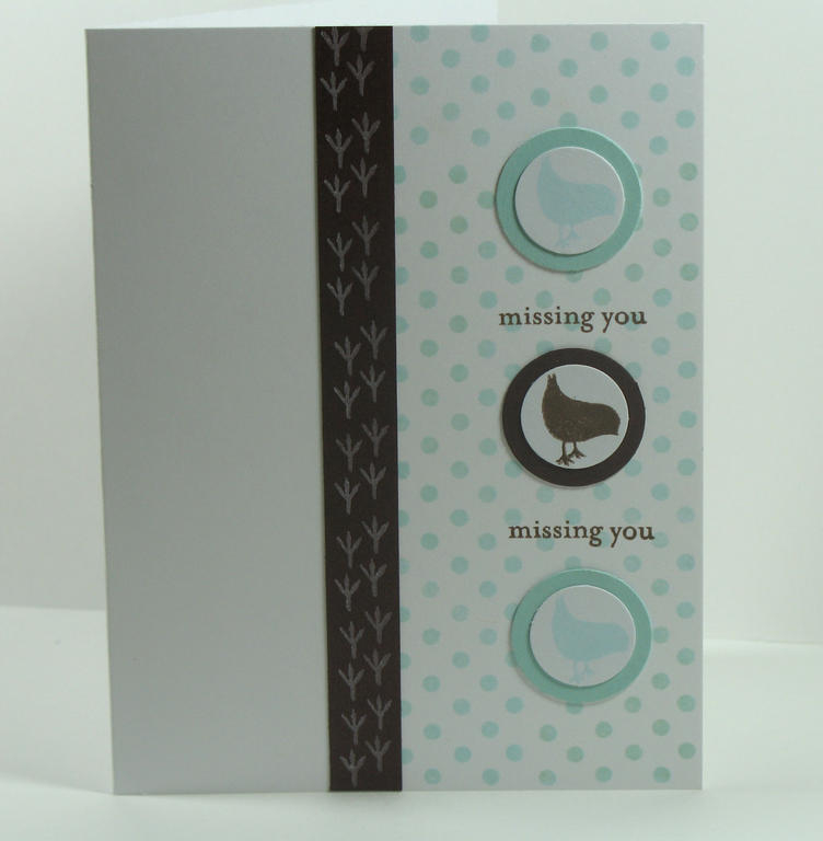 Bird Tracks Card<br />
Stamps:  Polka Dot Basics, Birds of a Feather (PTI)<br />
Cardstock:...