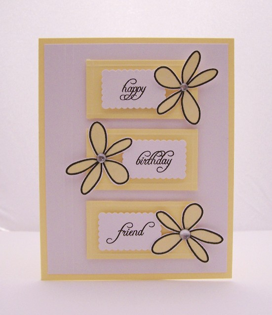 Stamps- Flower Garden <br />
Cardstock- Stampers Select White, Lemon Tart <br />
Ink- Lemon...