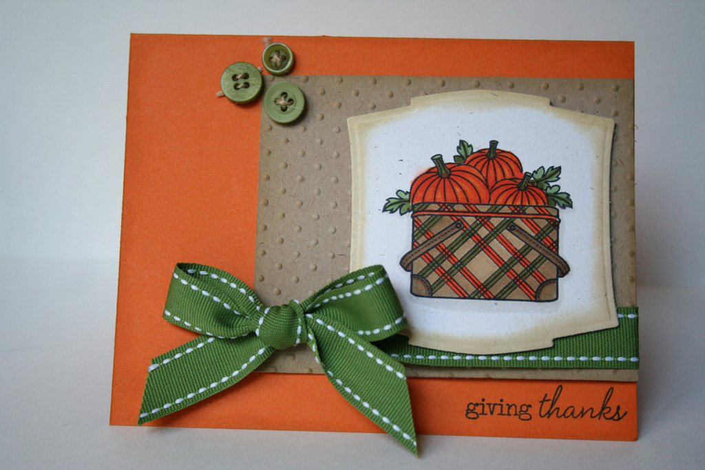 Stamps: Vintage Picnic<br />
Paper: Pumpkin Pie (SU!), Rustic Cream, Kraft (PTI)<br />
Ink:...