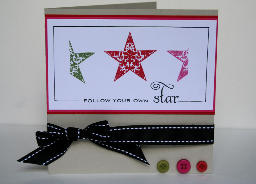 Stamps: Star Prints<br />
Paper: Pure Poppy, Raspberry Fizz, SS White (PTI), Sahara Sand...