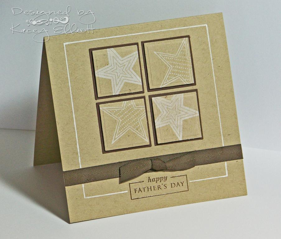 What I used:<br />
Stamps: Star Prints, Father Knows Best<br />
Paper: PTI SS White, Kraft,...