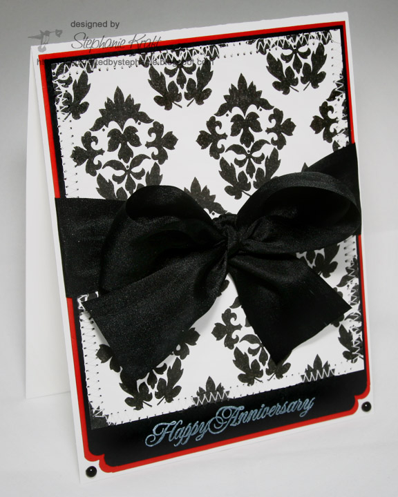 Supplies ~<br />
Stamps: Damask Designs (Papertrey Ink)<br />
Cardstock: Pure Poppy, True...