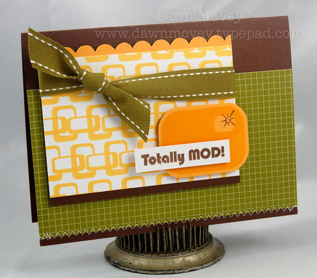 Paper: dark chocolate, summer sunrise, stamper's select white, bitty box basics<br />...