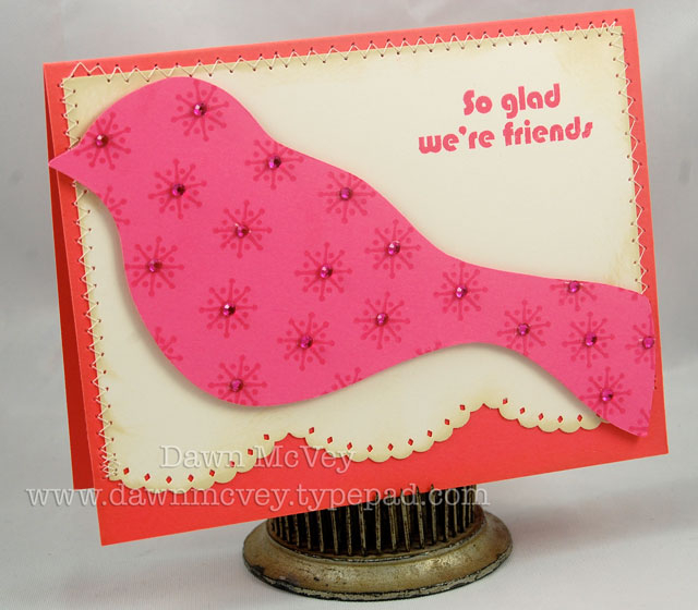 Paper: vintage cream, berry sorbet, hibiscus burst<br />
Stamps: Mod Squad<br />
Ink: hibiscus...