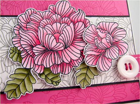 True Friend Blooms Detail<br />
Stamps: In Bloom<br />
Cardstock: Hibiscus Burst,...