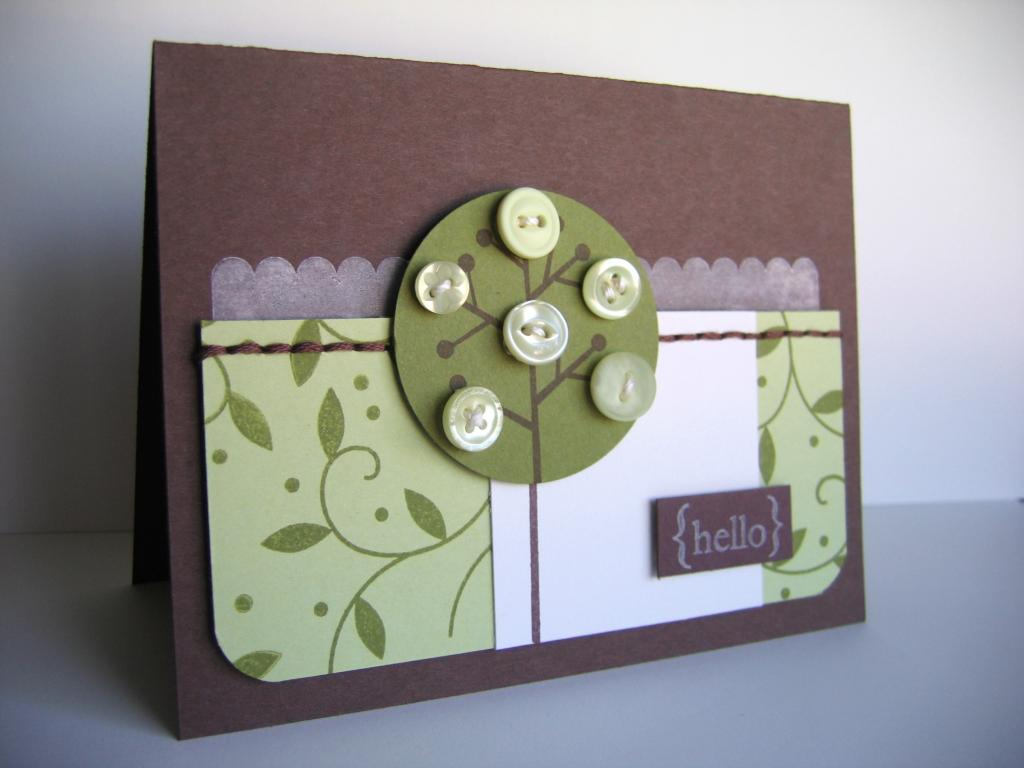 Stamps:  Beyond Basic Borders<br />
Ink:  Vintage Cream, Spring Moss &amp; SU Choc Chip<br />...