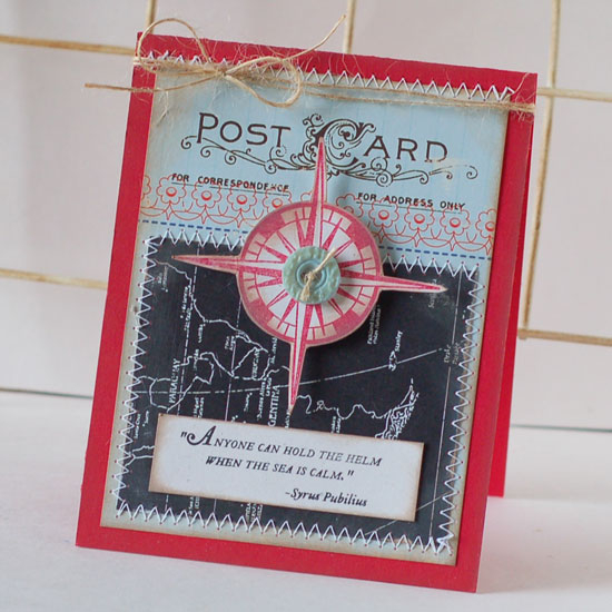 Stamps:  Out to Sea<br />
Ink:  Pure Poppy, True Black<br />
Cardstock:  Pure Poppy, Rustic...