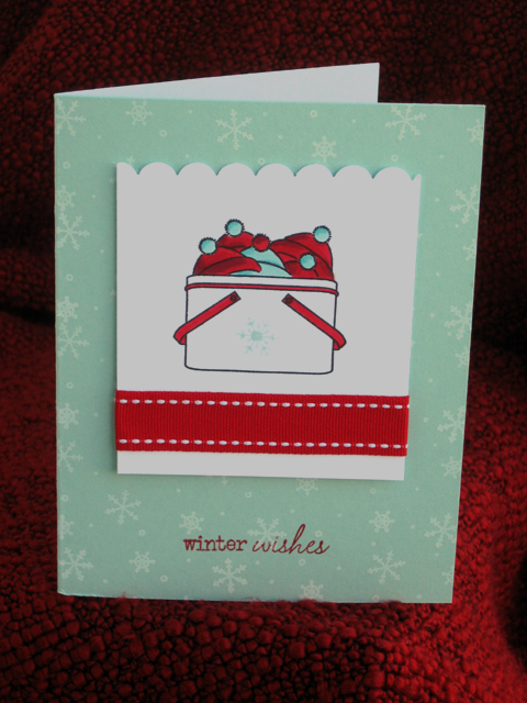 Stamps: Vintage Picnic, Vintage Picnic Sentiments, Made of Snow, Snowfall; Paper: Aqua Mist,...