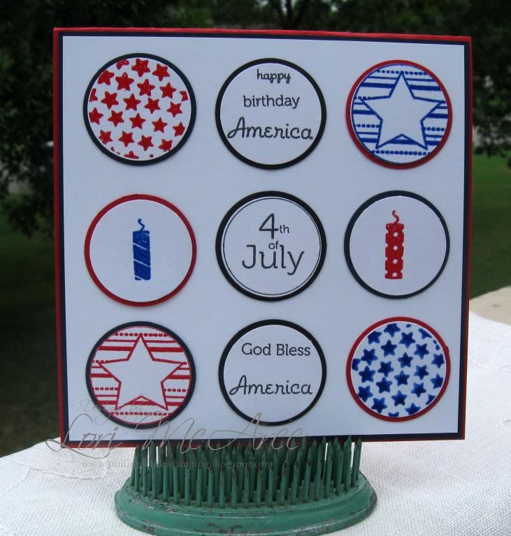 Supplies:<br />
Stamps: Papertrey Let Freedom Ring<br />
Paper: Gina K Red, White and Pure...