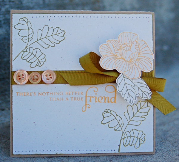 I used the new stamp set, "In Bloom" on this card.  The images are so clean and crisp...