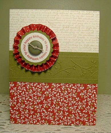 Stamps:  Background Basics Text; Around and About<br />
Ink:  pure poppy<br />
Paper:  rustic...