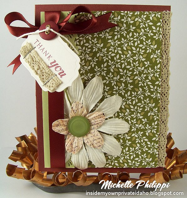 Michelle Philippi aka mearsfansinboise - - Thank You card featuring a sentiment from Cupcake...