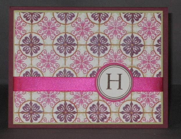 Here is the card that I made for Dawn&#039;s Challenge this week. Such a fun color...