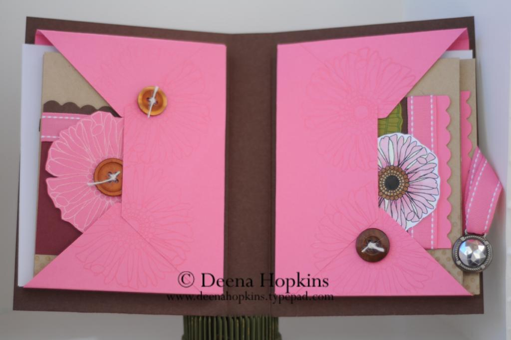 Lauren&#039;s All Boxed Up in Dark Chocolate and Hibiscus Burst. Stamps are Friends Til the End....