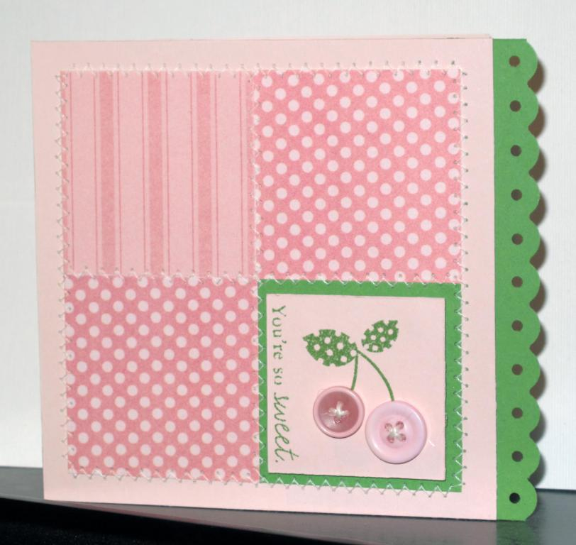 Supplies<br />
Cardstock: Sweet Blush, New Leaf; PTI<br />
PP: DCVW<br />
Stamps: Everyday...