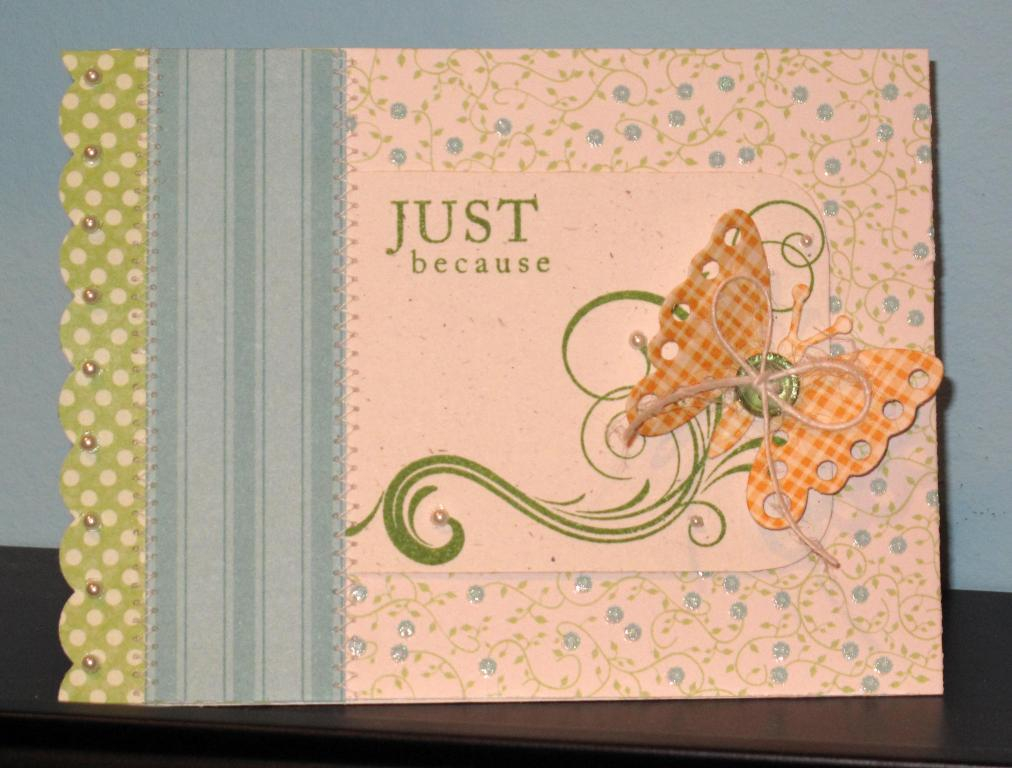 Supplies:<br />
Cardstock: Rustic Cream (PTI)<br />
PP: DCWV<br />
Stamps: Fancy Flourishes...
