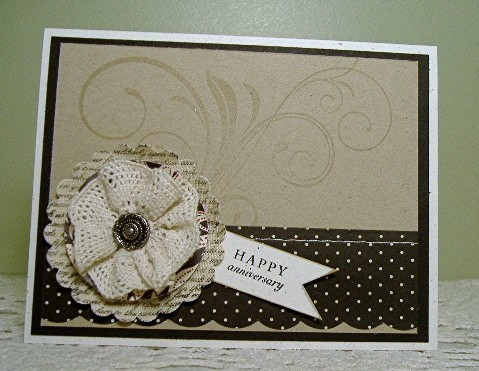 Stamps:  Fancy Flourish, Mixed Messages; Background Basics Test Style<br />
Ink:  Veramark,...