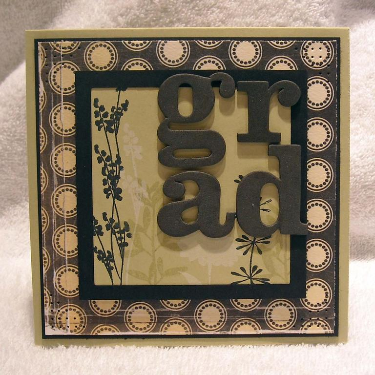 A graduation card using the Life set...one of my favorites!  Letters are by American Crafts