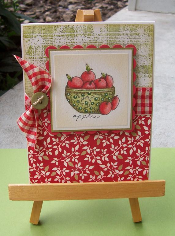 Apple Bowl Card with PTI paper