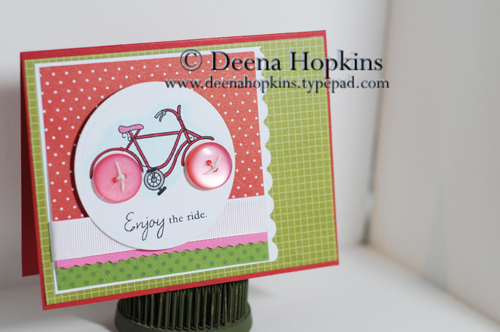 Enjoy the Ride<br />
Button Basics<br />
Ripe Avocado, Pure Poppy, Hibiscus Burst