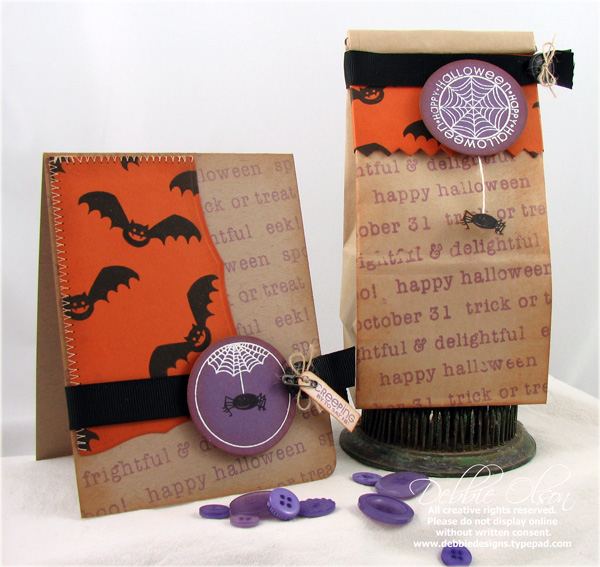 Stamps: 2009 Halloween Tags, Boo to You<br />
Ink: Plum Pudding, True Black, Versamark, Vintage...