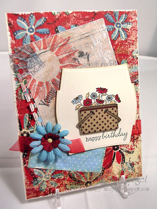 I love Vintage Picnic! I coupled the image with Daisy Ds paper and Bitty Dots from PTI. The...