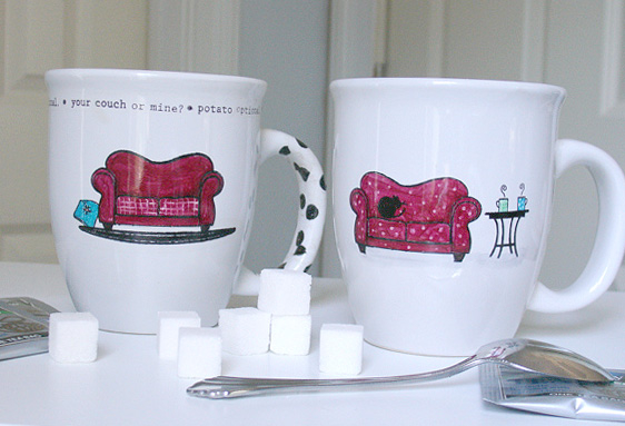 My first attempt at Lazertran!  The mug on the right turned out really nice, I just love it!...