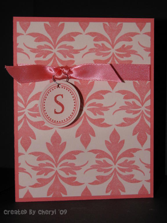 I made my sister a set of monogrammed cards.
