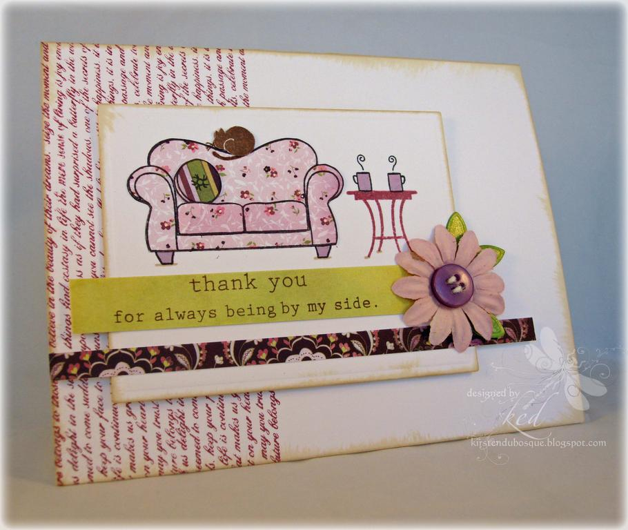 By my Side card made with Beate John's sketch.