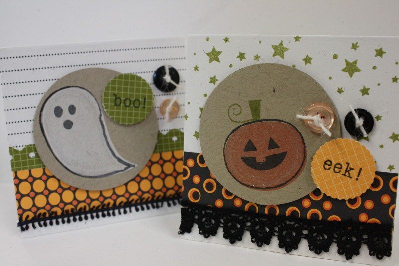 Stamps:  Boo to You, Journaling Lines<br />
Ink:  Ripe Avocado, Fresh Snow, True Black, Melon...