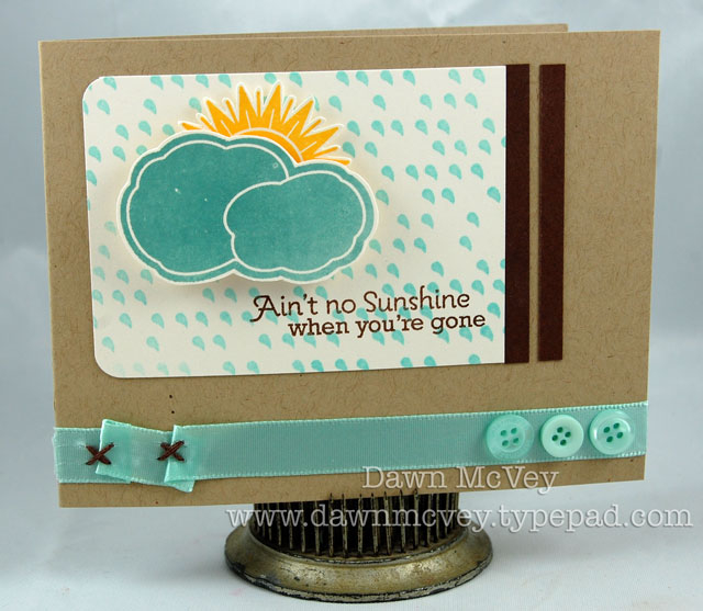 Paper: kraft, vintage cream, dark chocolate<br />
Stamps: Scattered Showers Additions<br />...