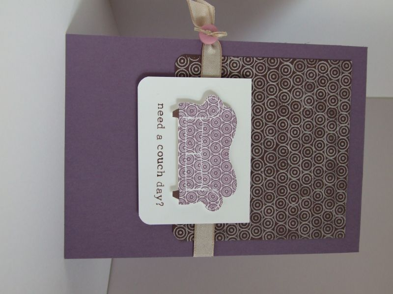 On My Couch card using stamp sets: On My Couch and Men of Life.