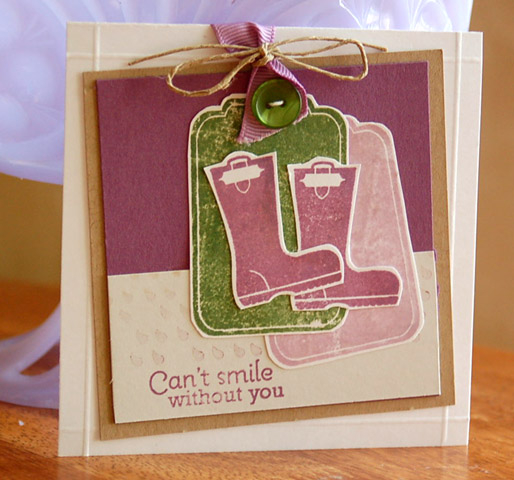 Hi!<br />
I used the Scattered Showers Additions set to make this card.<br />
This stamp set...